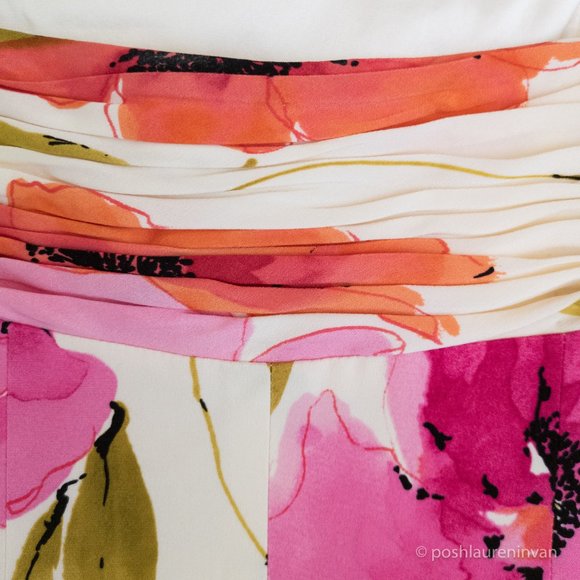 David Meister Floral Silk Dress *NWT* – Strapless / Formal Dress – US 8 - Picture 12 of 16